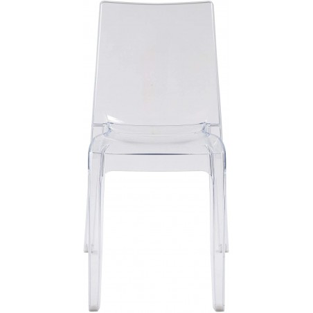 Pack 4 sillas de diseño transparente CRYSTAL LIGHT en policarbonato 42x38xH83 cm
