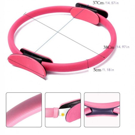 Anillo fitness de resistencia 38cm para ejercicios de gimnasia quemagrasas