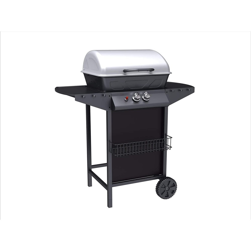 Barbacoa de gas Pyramidea BBQ2W Negra acero inoxidable con 2 quemadores 2,9 Kw