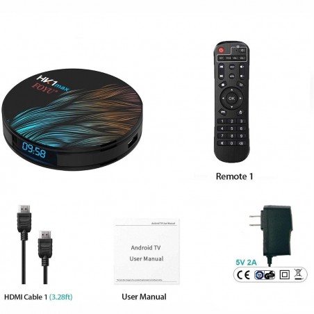 Art. 692111 Smart TV box android 10.0 4G Ram+64G Rom doble banda Wifi 2.4G+5.8G