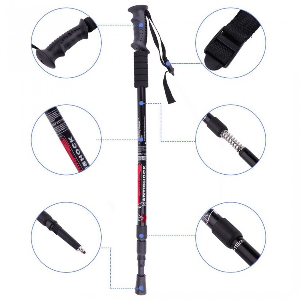 187516 Bastones de trekking regulables de 65 a...