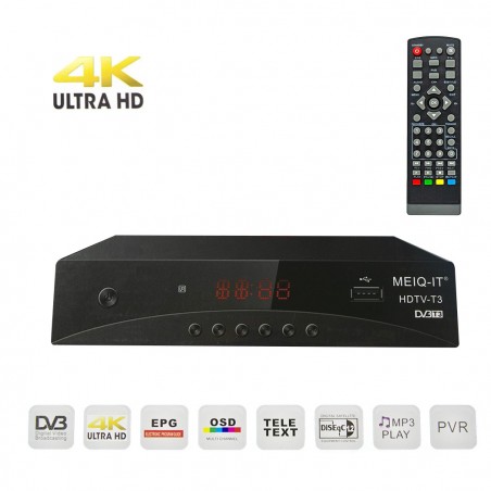 Art. 004120 Decodificador HDTV-T3 ULTRA HD 4K sistema PVR Salida SCART y HDTV
