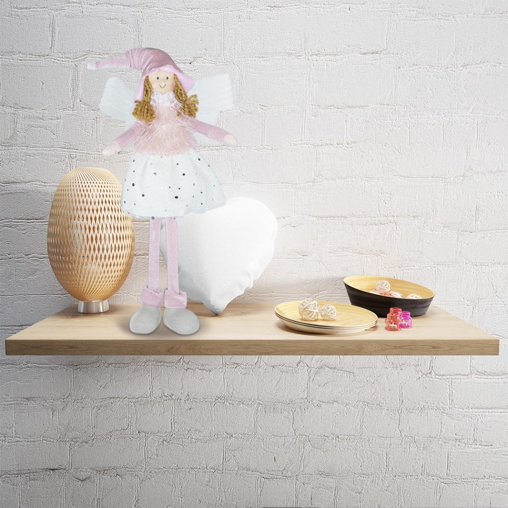 Art. 234045 Hada de tela blanca y rosa para...