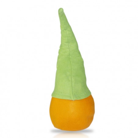 234044 Gnomo de pascua con sombrero verde y naranja 46 Cm en tela con barba