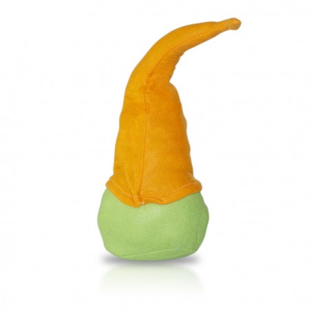 234044 Gnomo de pascua con sombrero verde y naranja 46 Cm en tela con barba