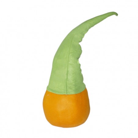 234043 Gnomo de pascua con sombrero verde y naranja 74 Cm en tela con barba