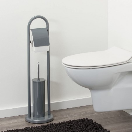 136012 Felicia Portarrollos - Escobillero 22 x 81 cm color GRIS