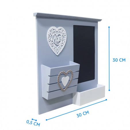 Art. 444115 Organizador para pared portacartas de madera con pizarra