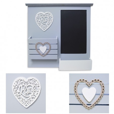 Art. 444115 Organizador para pared portacartas de madera con pizarra