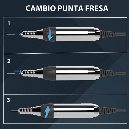 083020 Torno profesional con ventilador y aspirador 30000 rpm NAIL SANDER M2