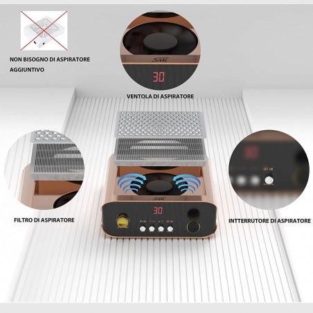 083020 Torno profesional con ventilador y aspirador 30000 rpm NAIL SANDER M2