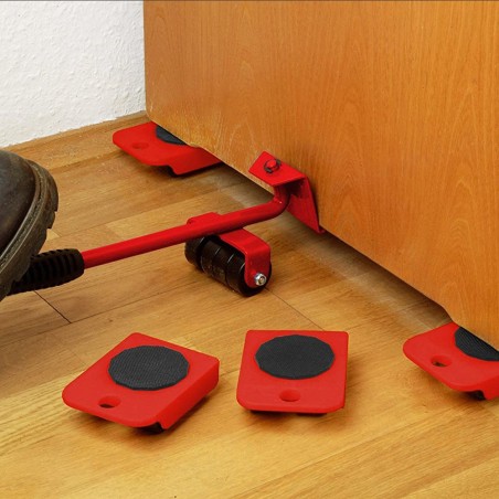 187257 Juego de rodillos y rodamientos transporte de muebles LEVAPIU hasta 150Kg