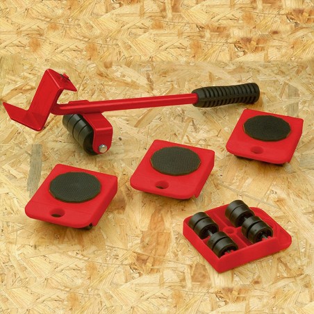 187257 Juego de rodillos y rodamientos transporte de muebles LEVAPIU hasta 150Kg