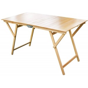 Mesa plegable 132 x 70 cm en madera natural mesa plegable...
