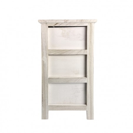 398008 Mueble de madera con tirador en forma de corazón y 3 cajones 40x29xH58cm