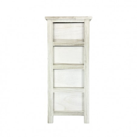 Art.398009 Mueble de madera tirador en forma de corazón y 4 cajones 40x29xH73cm