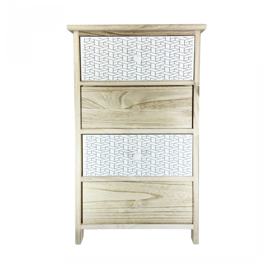 398002 Mueble madera con motivo geométrico 4...
