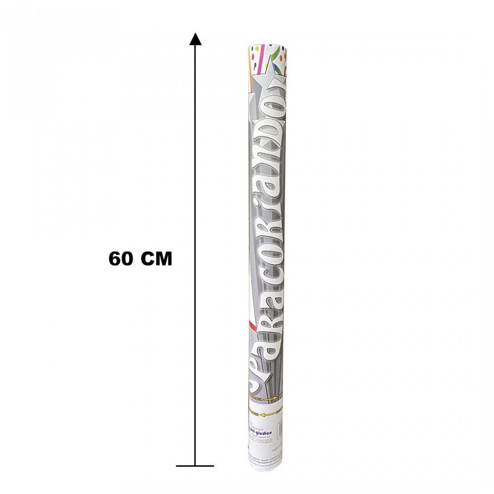Cañón de confeti blanco tamaño L 60 cm NY132...