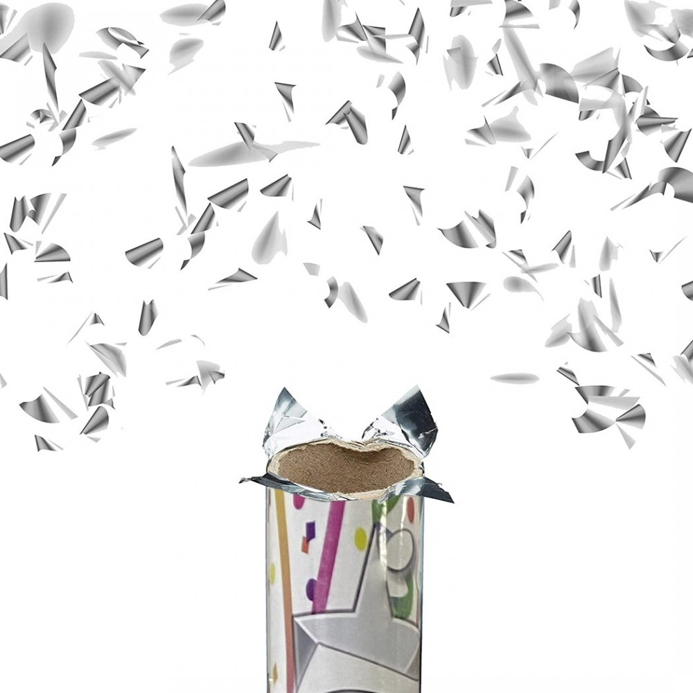 Cañón de confeti blanco tamaño XXL 100 cm NY134...