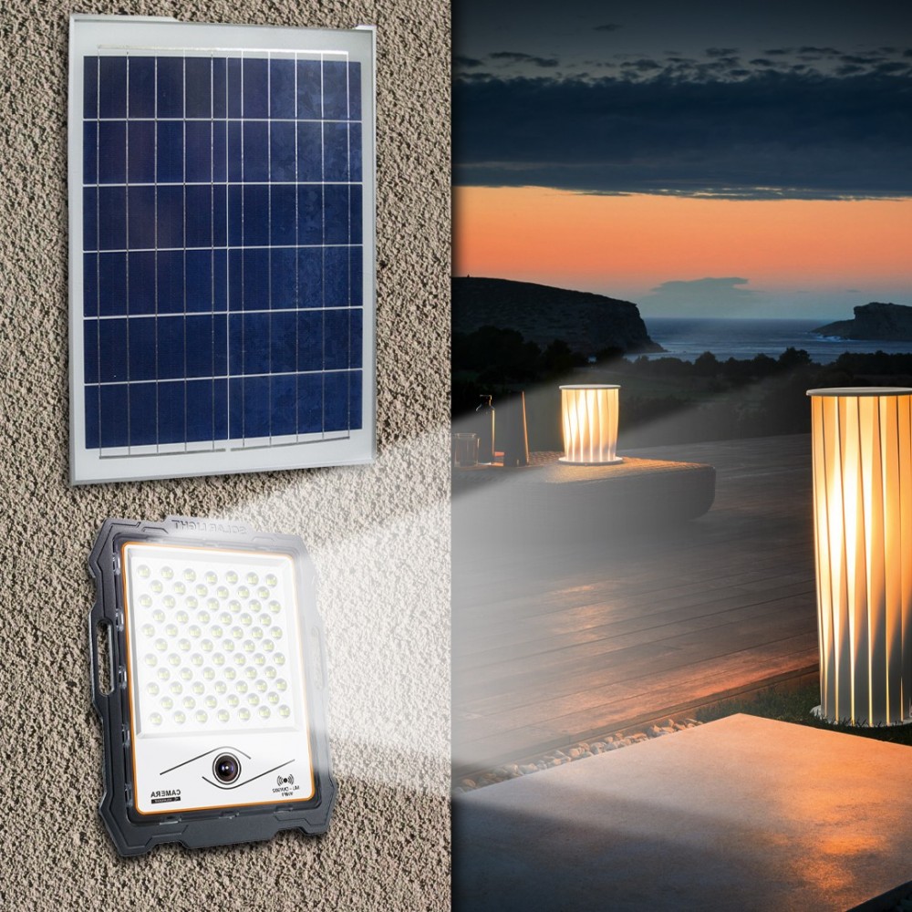 Cámara con panel de energia solar de 100W full...