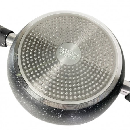 255028 Juego de cacerolas 17 piezas 20-24-28 cm DGBAVARIA NEGRO asas extraíbles