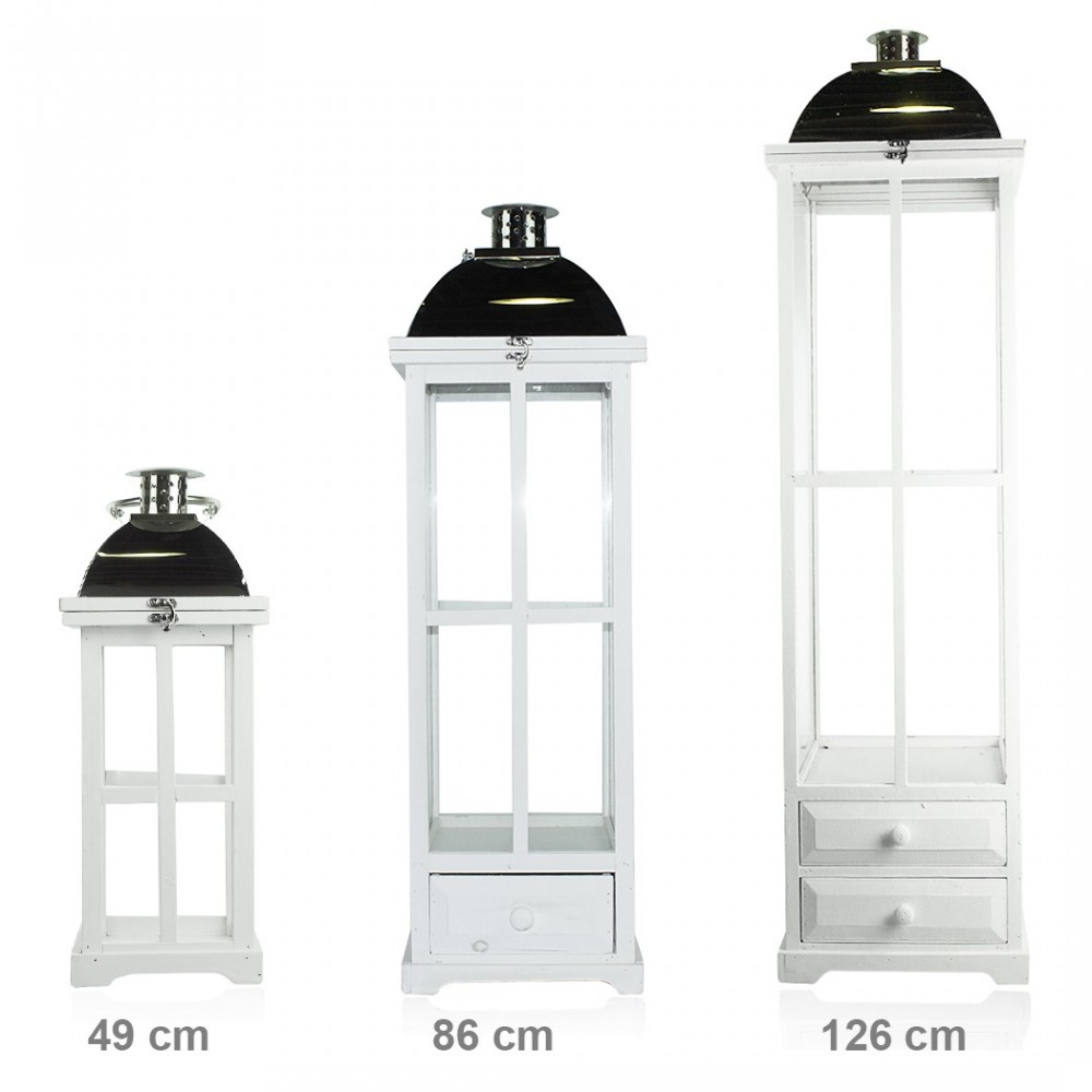 335010 Set 3 Pcs Maxi Lanterns BLANCO...