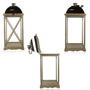 335007 Set 3 Pcs Maxi Lanterns BRONCE portavelas 36' 52'...