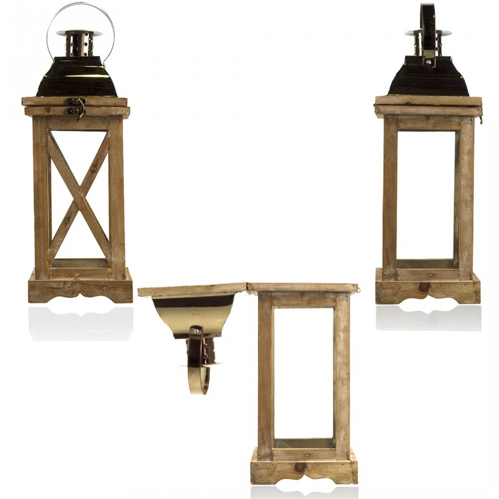 335007 Set 3 Pcs Maxi Lanterns BRONCE...