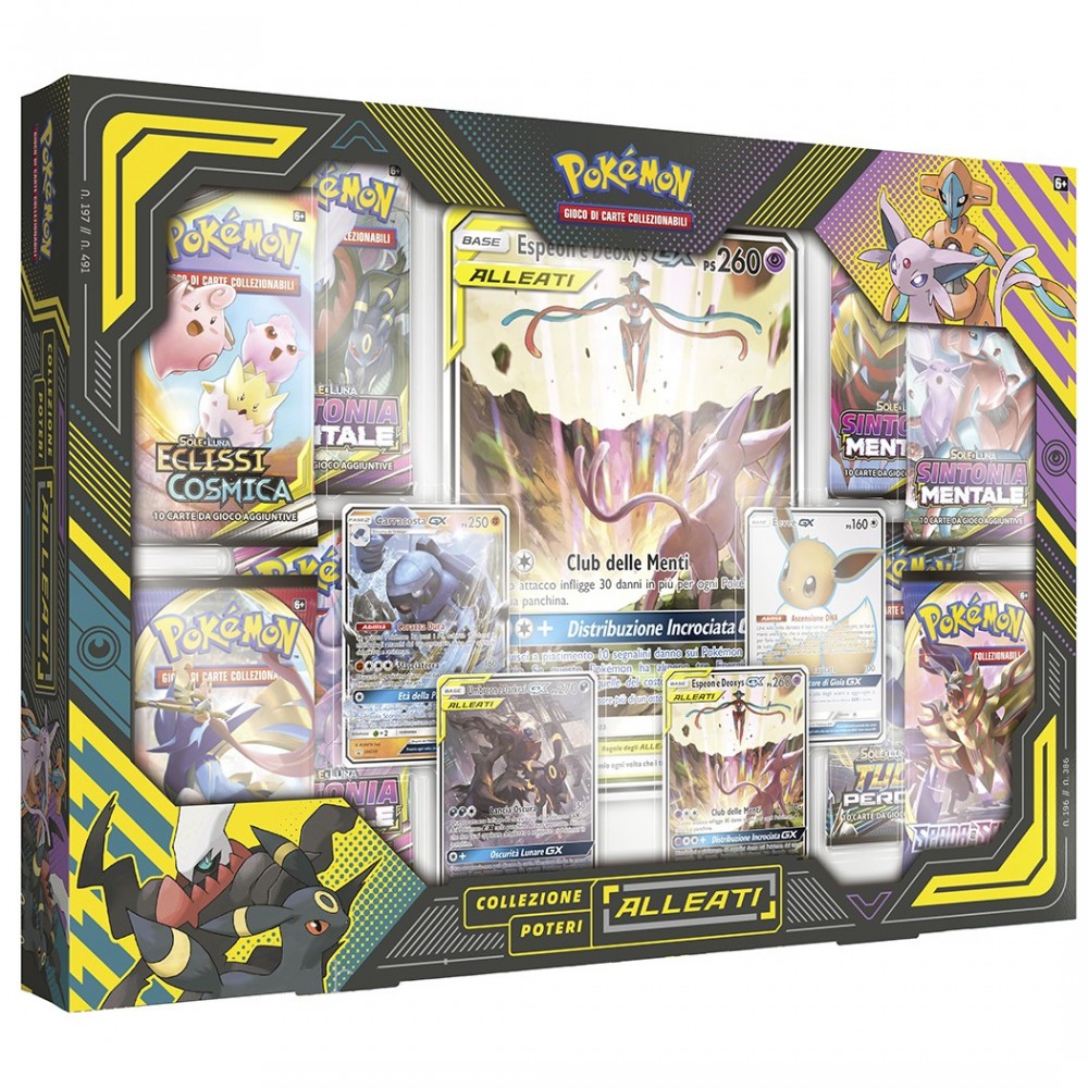 309977 Pokemon Collection Allied Powers juego de cartas Espeon y Deoxys Italiano