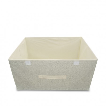 745017 Caja ahorro de espacio BEIGE ideal para cambio de temporada 50x40xH25cm