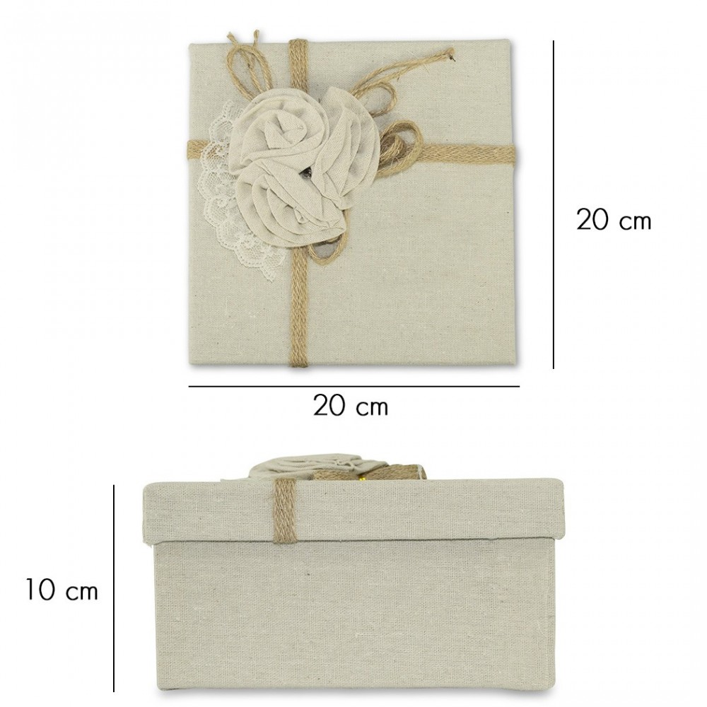 Art. 191001 Caja de regalo rectangular de yute...