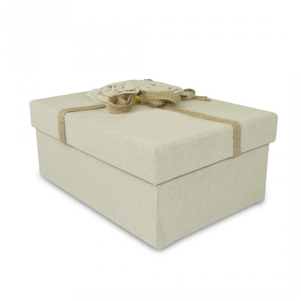 Art. 191005 Caja de regalo rectangular de yute...