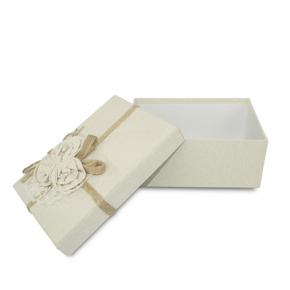 Art. 191005 Caja de regalo rectangular de yute...