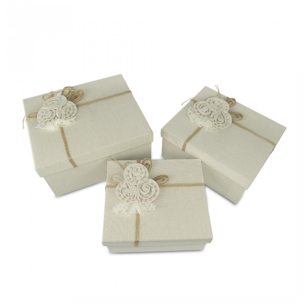 Art. 191006 Set de 3 cajas regalo rectangulares...