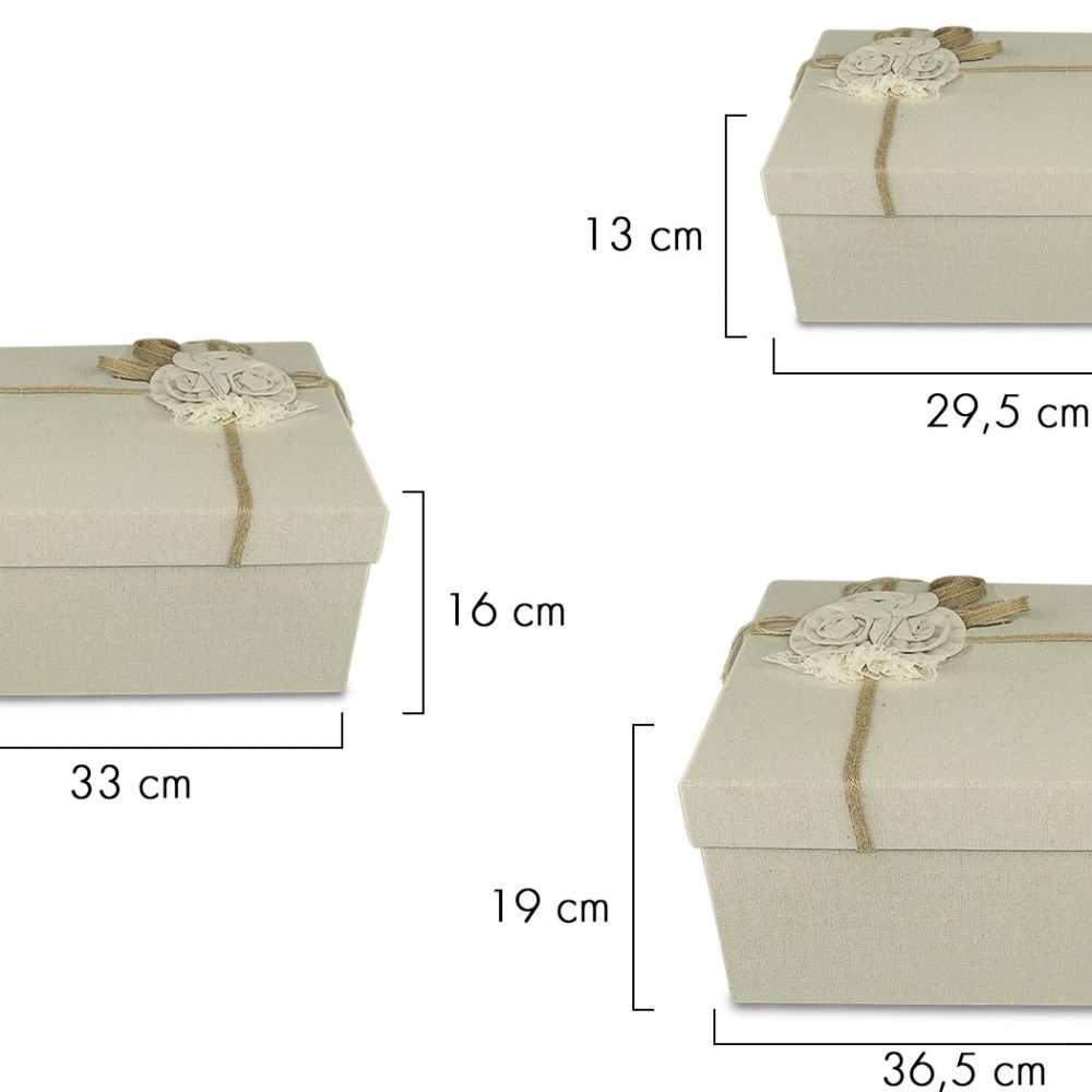 Art. 191006 Set de 3 cajas regalo rectangulares...