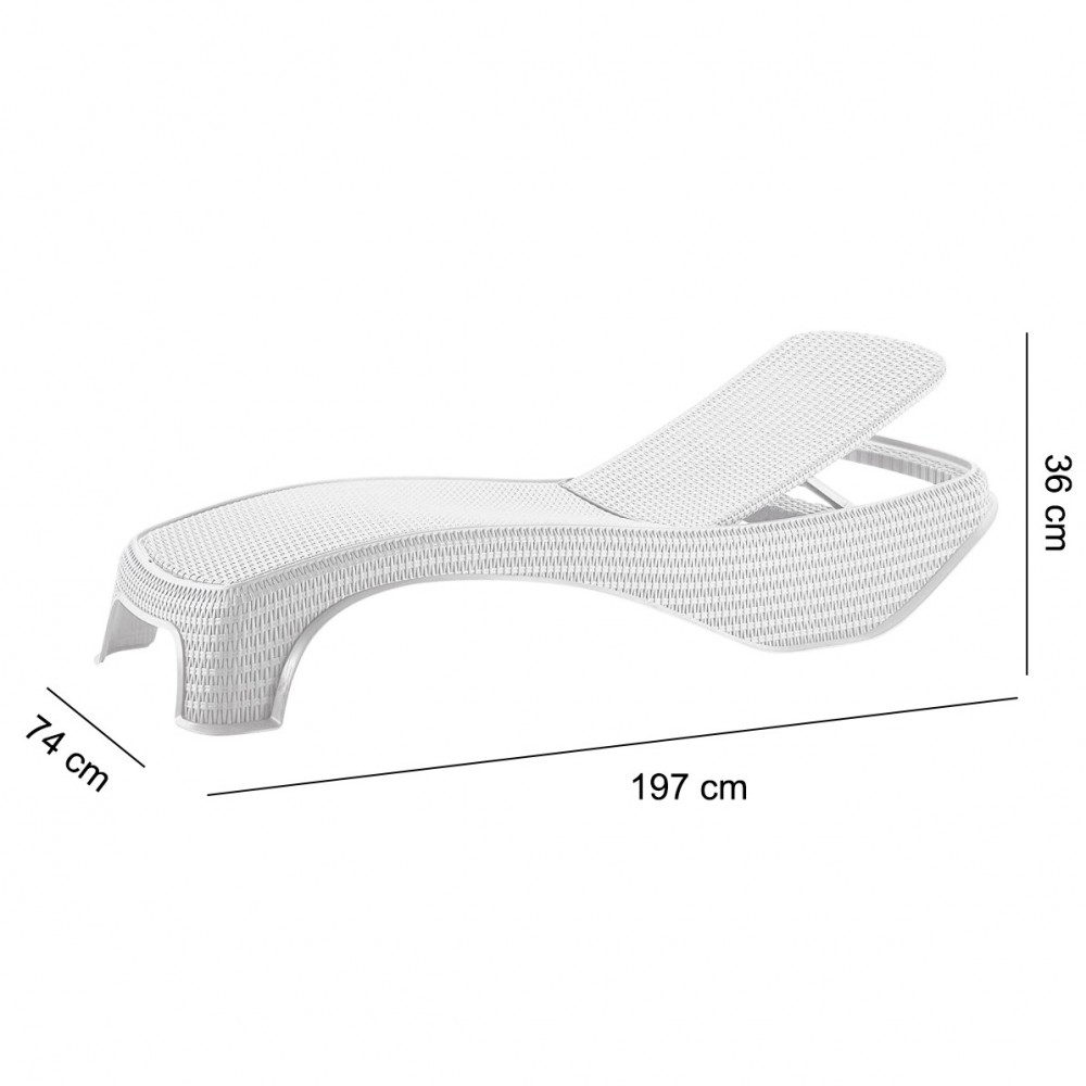 Tumbona de resina ATLANTIC apilable y...