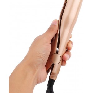 186892 Plancha para alisar o rizar el pelo liso 2 en 1... 2