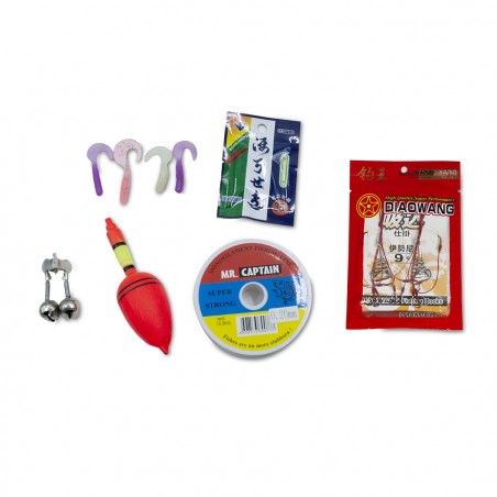 Kit completo de caña de pesca en maleta + accesorios