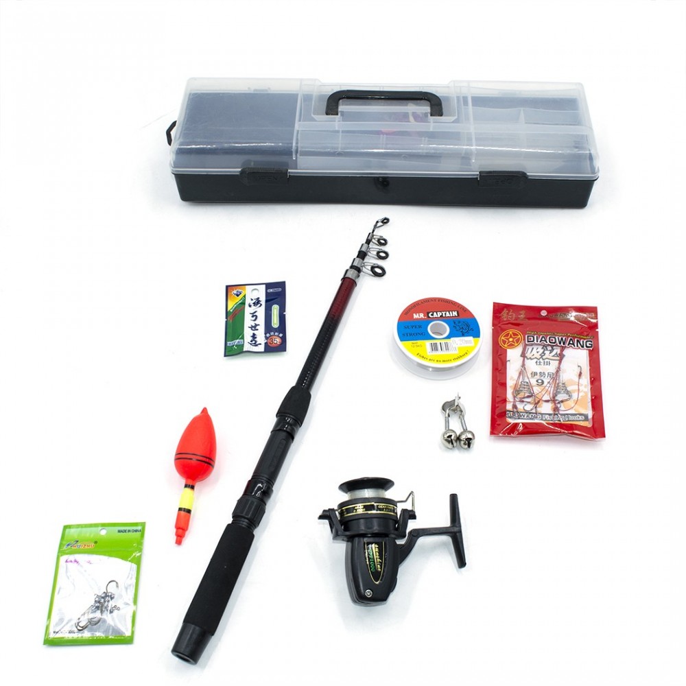 Kit completo de caña de pesca en maleta +...
