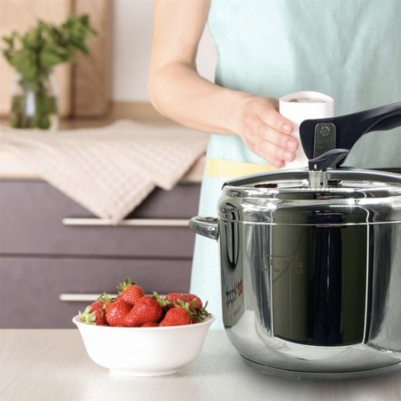 Olla a presión 5LT HOTPOT inducción ABERT acero 4 válvulas de seguridad Ø20cm