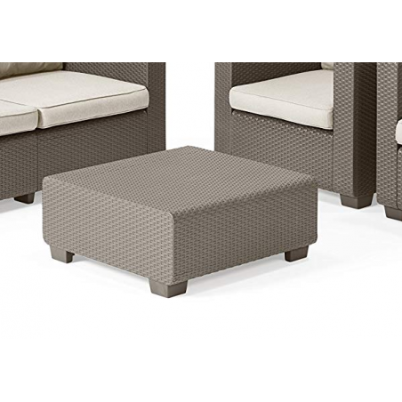 Sofá de resina para jardín SALTA SOFA' con mesita CAPPUCCINO 4 plazas