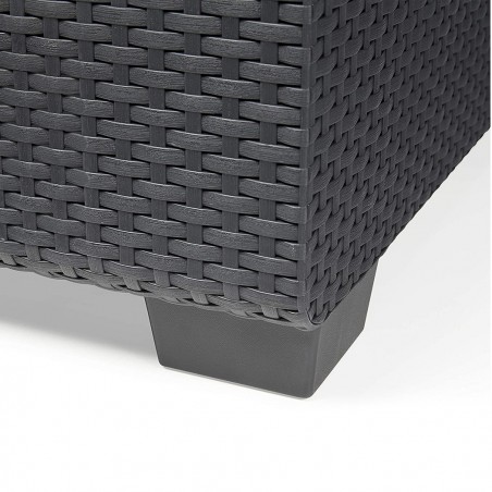 Sofá de resina para jardín SALTA SOFA' con mesita GRIS 4 plazas