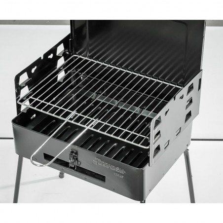 002083 Barbacoa de picnic FERRABOLI en acero pintado con maletín 30x40x55cm