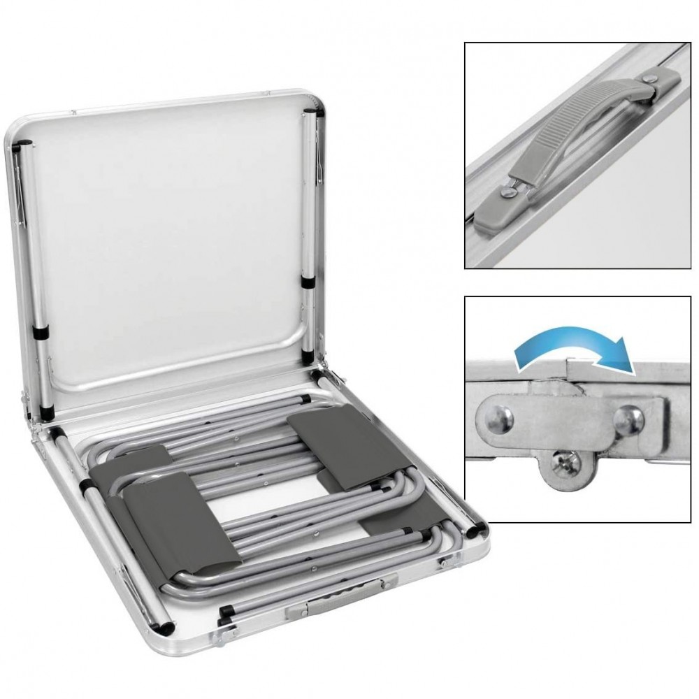 Mesa picnic plegable AURORA con juego de 4...