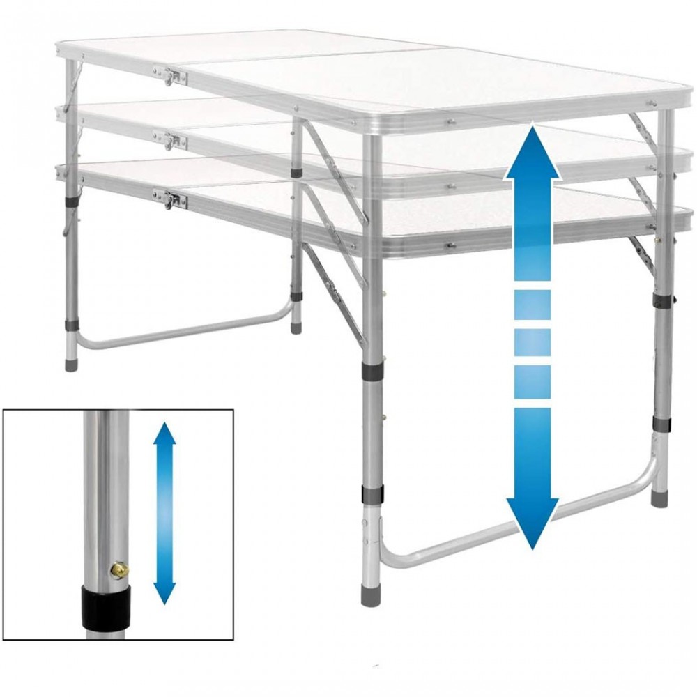 Mesa picnic plegable AURORA con juego de 4...