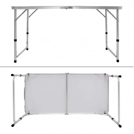 Mesa picnic plegable AURORA con juego de 4 taburetes plegables y con estuche