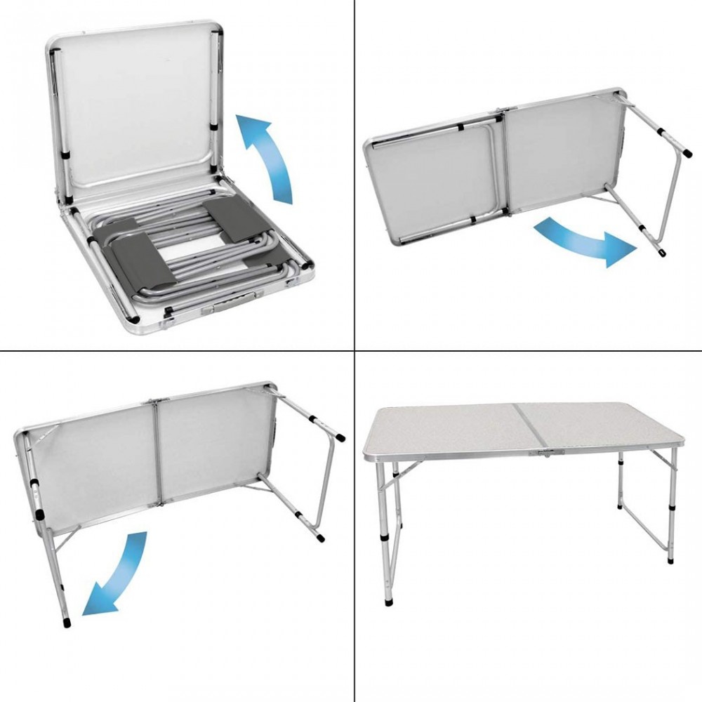 Mesa picnic plegable AURORA con juego de 4...