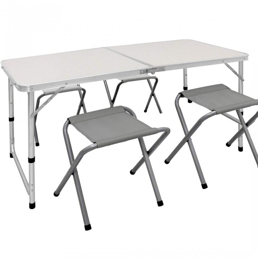 Mesa picnic plegable AURORA con juego de 4...