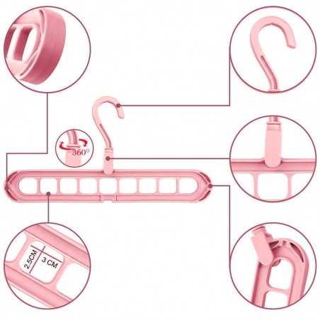 Set 2 perchas organizador ahorro espacio percha ropa MagicClothes Hanger Storage