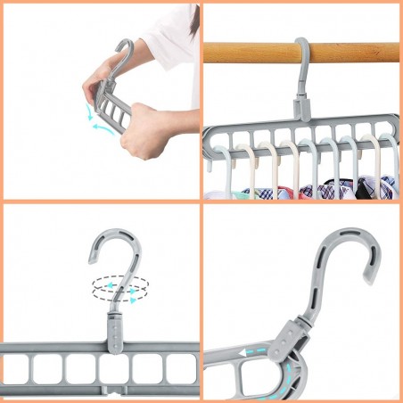 Set 2 perchas organizador ahorro espacio percha ropa MagicClothes Hanger Storage